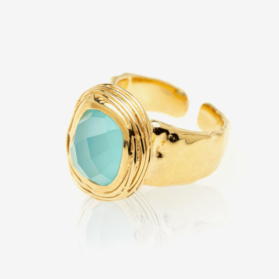 Bague Phèdrine Calcédoine d'eau